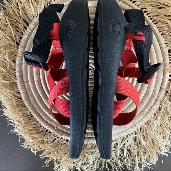 CHACO Men’s Custom Z/1 Sandals Red Black Size 7 - Picture 9 of 12
